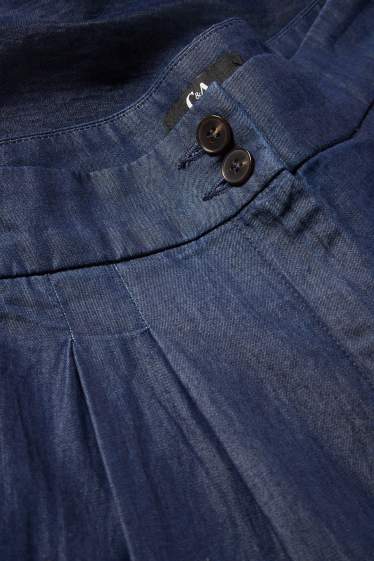 Dámské - Wide leg jeans - high waist - džíny - tmavomodré