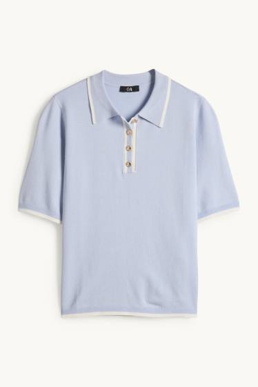 Dona - Jersei de punt - màniga curta - blau clar