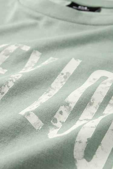 Heren - T-shirt - relaxed fit - groen