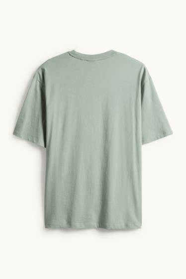 Heren - T-shirt - relaxed fit - groen