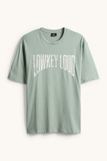 Heren - T-shirt - relaxed fit - groen