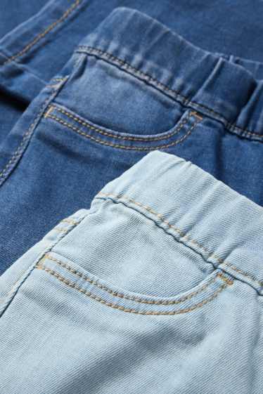 Kinder Mädchen - Multipack 2er - Flared Jeggings - blau / hellblau