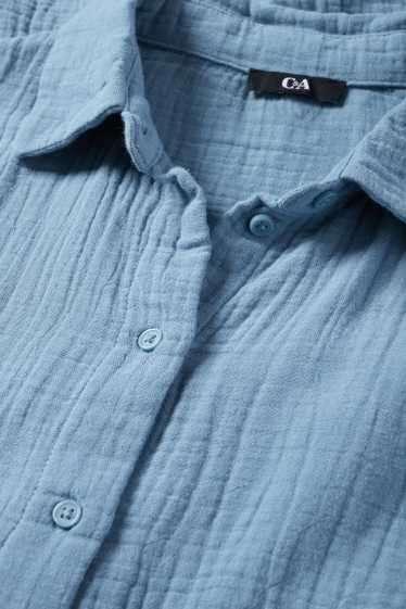 Mujer - Blusa de muselina - azul