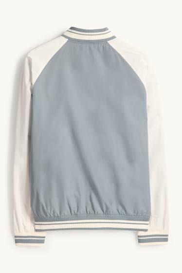 Uomo - Giacca stile college - grigio