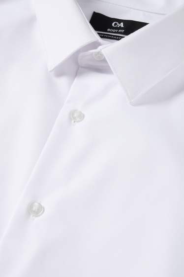 Home - Camisa formal - slim fit - Kent - elàstica - fàcil de planxar - blanc