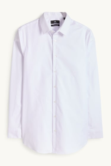 Home - Camisa formal - slim fit - Kent - elàstica - fàcil de planxar - blanc