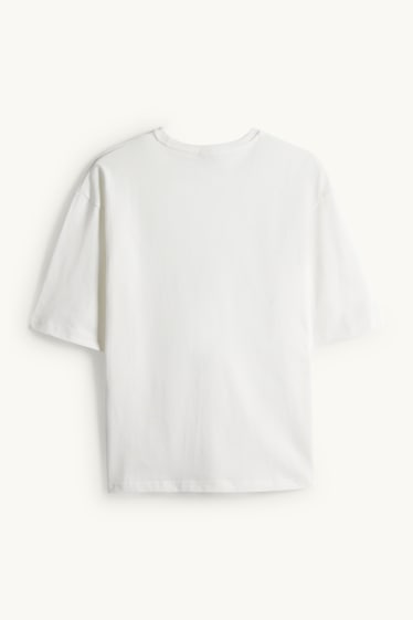 Kobiety - T-shirt - oversize - biały
