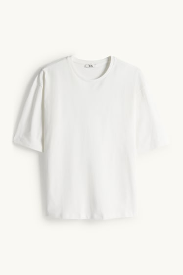 Kobiety - T-shirt - oversize - biały