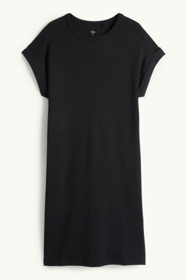 Damen - T-Shirt-Kleid - schwarz