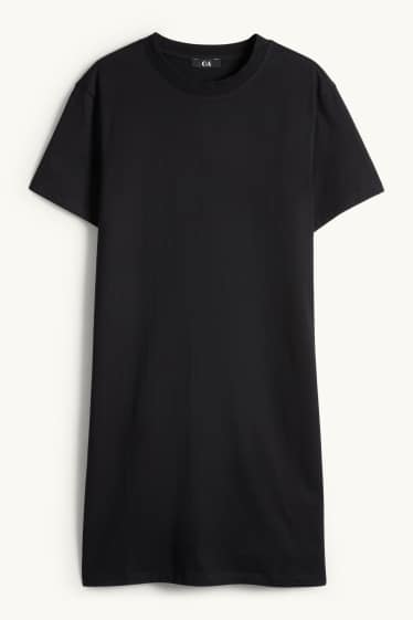 Femmes - Robe-T-shirt - straight fit - noir