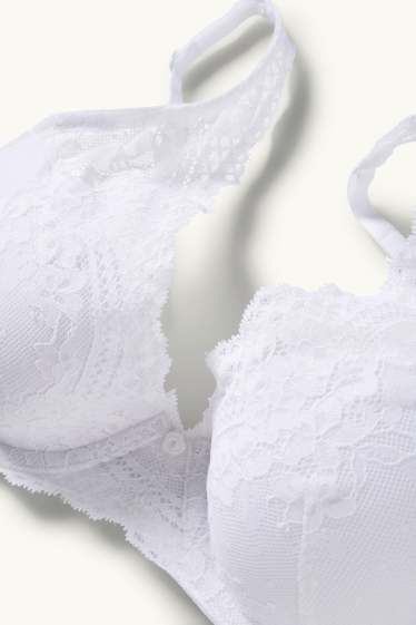 Femmes - Soutien-gorge avec armature - PLUNGE - ampliforme - blanc