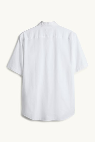 Herren - Hemd - Regular Fit - Button-down - weiss