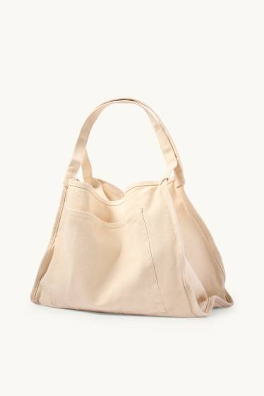 Women - Large shopper - light beige
