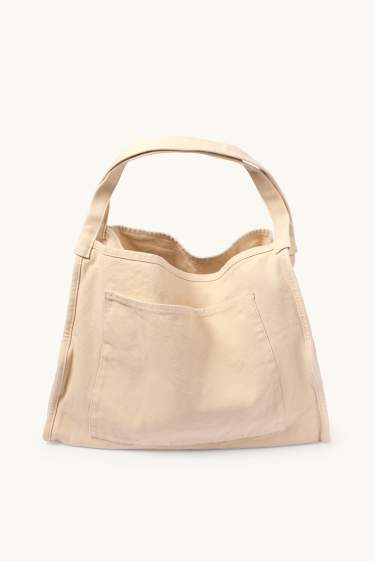 Women - Large shopper - light beige