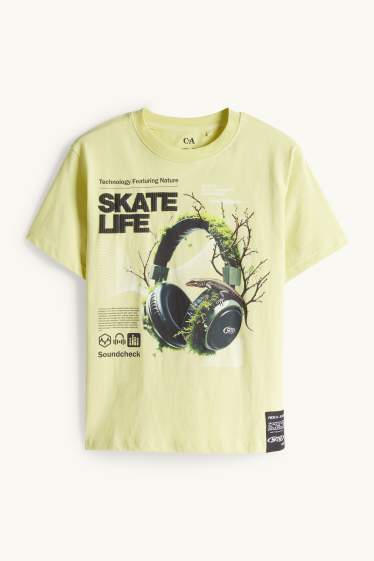 Enfants garçons - Écouteurs - T-shirt - jaune