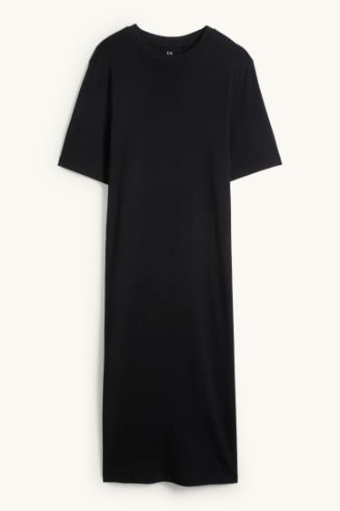 Femei - Rochie-tricou - negru