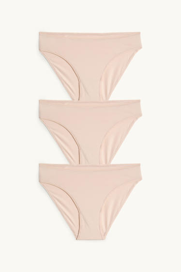 Donna - Confezione da 3 - slip - beige chiaro