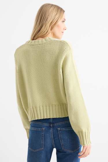 Damen - Pullover - hellgrün