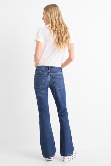 Dames - Bootcut jeans - low waist - jeansblauw