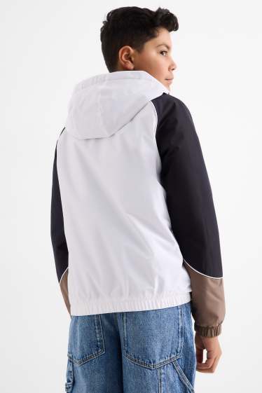 Nen - Jaqueta amb caputxa - marró / blanc trencat