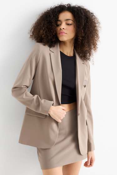 Femmes - Blazer - relaxed fit - beige