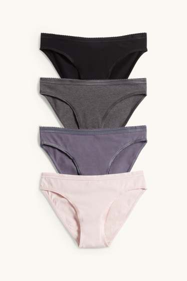 Donna - Confezione da 4 - slip - rosa