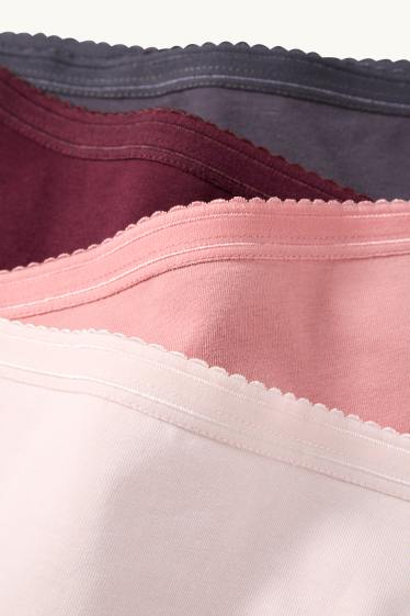 Donna - Confezione da 4 - slip - bordeaux