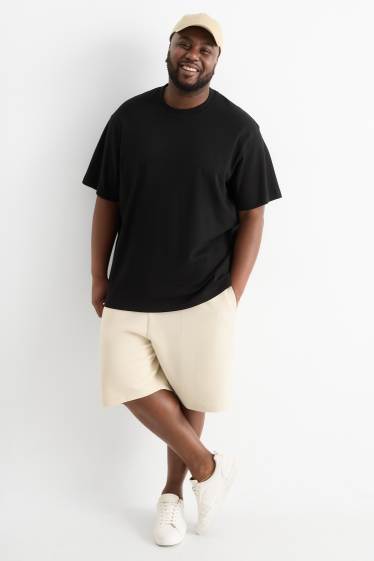 Herren - Sweatshorts - strukturiert - hellbeige