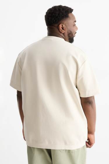 Herren - T-Shirt - Relaxed Fit - hellbeige