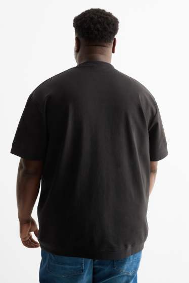 Heren - T-shirt - relaxed fit - zwart