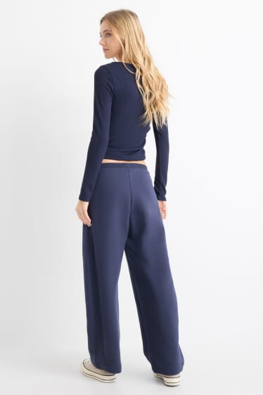 Dámské - Teplákové kalhoty - tmavomodrá