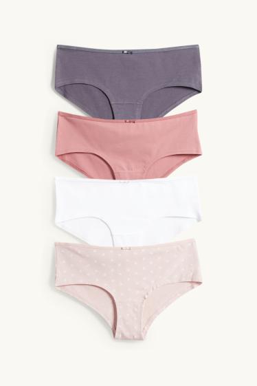 Femmes - Lot de 4 - shortys - rose