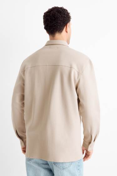 Herren - Hemdjacke - Relaxed Fit - Kent - hellbeige
