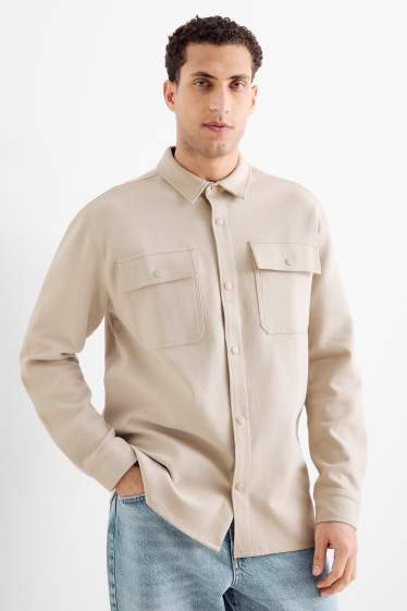 Herren - Hemdjacke - Relaxed Fit - Kent - hellbeige