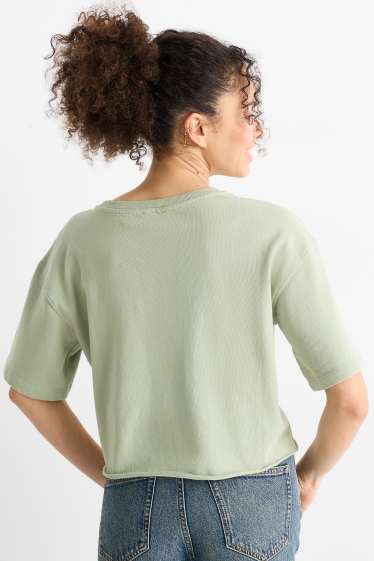Donna - T-shirt corta - relaxed fit - verde chiaro