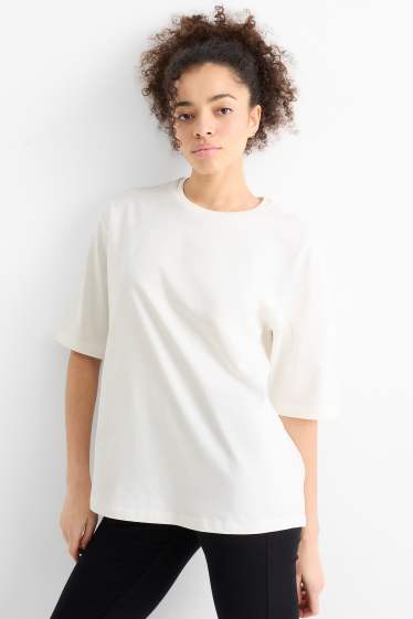 Kobiety - T-shirt - oversize - biały