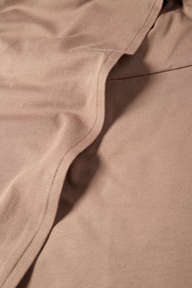 Damen - Still-T-Shirt-Kleid - hellbraun