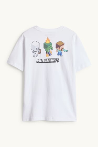 Niños - Minecraft - camiseta de manga corta - blanco / verde