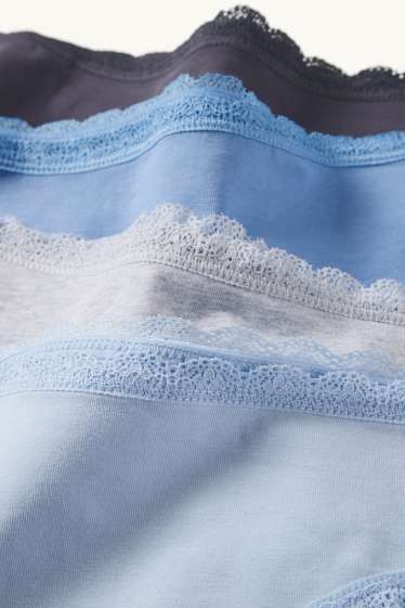 Donna - Confezione da 4 - slip - blu / grigio