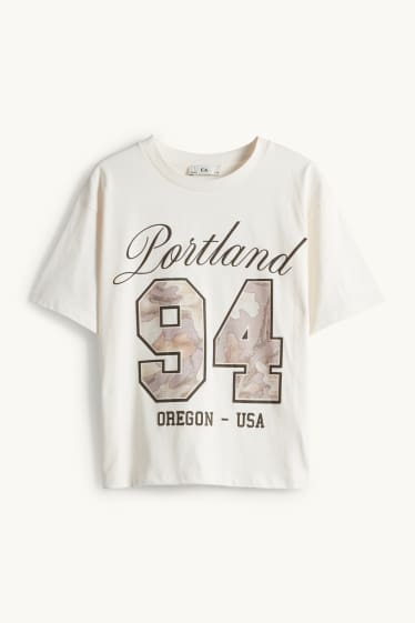 Bambine - Portland - maglia a maniche corte - crema