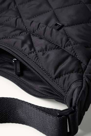 Femmes - Sac à bandoulière matelassé - noir