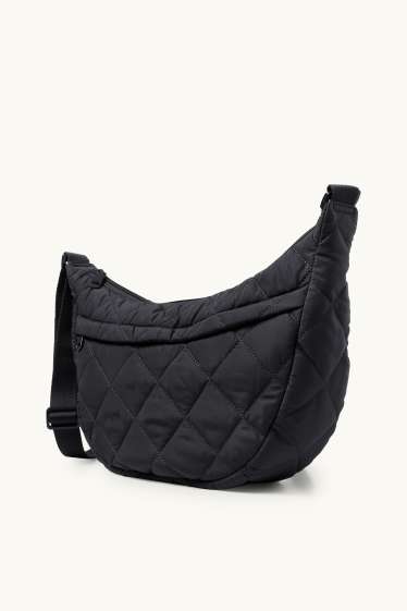 Femmes - Sac à bandoulière matelassé - noir