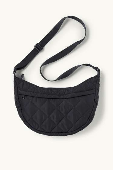 Femmes - Sac à bandoulière matelassé - noir