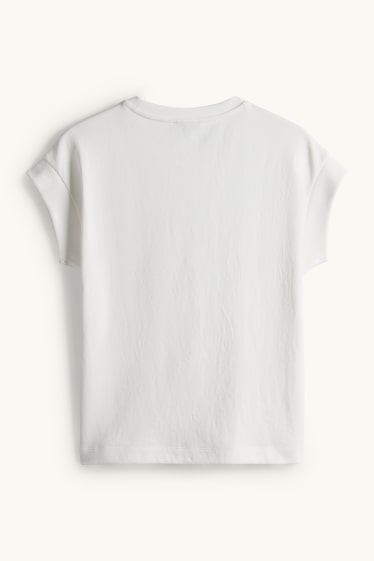 Dámské - Tričko - regular fit - krémově bílá