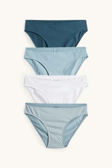 Donna - Confezione da 4 - slip - turchese