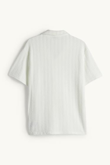 Kinder Jungen - Hemd - strukturiert - weiss