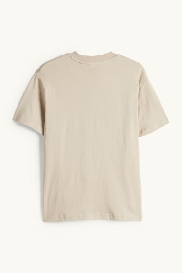 Children Boys - Tiger - short sleeve T-shirt - beige