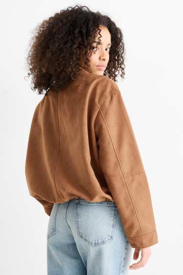 Femmes - Veste - faux suède - marron