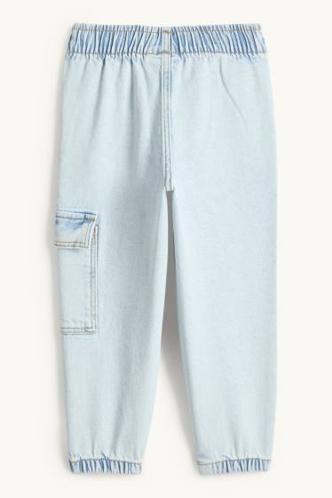 Niños - Jeans cargo - azul claro