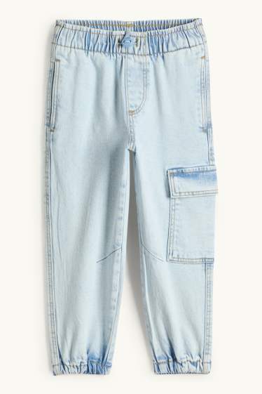 Niños - Jeans cargo - azul claro